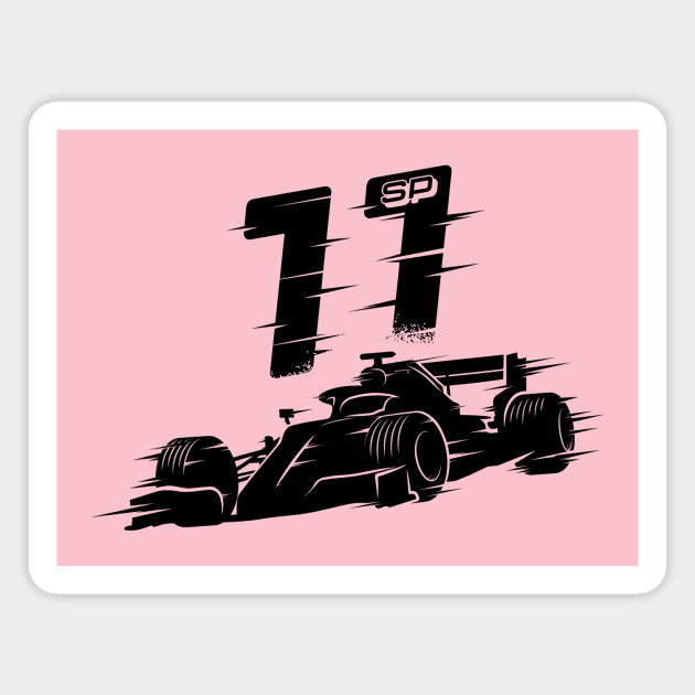 We Race On! 11 [Black] Magnet by DCLawrenceUK